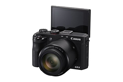Canon PowerShot G3 X Compact Digital Camera 1-Inch Sensor 20.2 Megapixel with 25x Optical Zoom Full HD Black (Renewed)