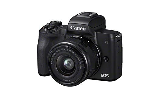 Canon EOS M50 Compact System Camera and EF-M 15-45 mm f/3.5-6.3 IS STM Lens - Black (Renewed)