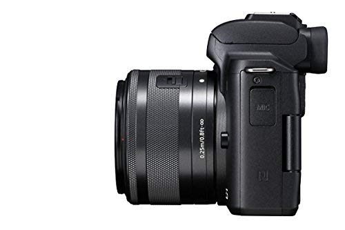 Canon EOS M50 Compact System Camera and EF-M 15-45 mm f/3.5-6.3 IS STM Lens - Black (Renewed)