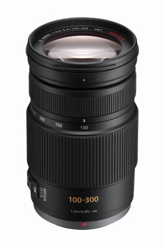 Panasonic LUMIX G Vario Lens, 100-300mm, F4.0-5.6 ASPH, Mirrorless Micro Four Thirds, MEGA Optical I.S, H-FS100300 (USA BLACK) (Renewed)
