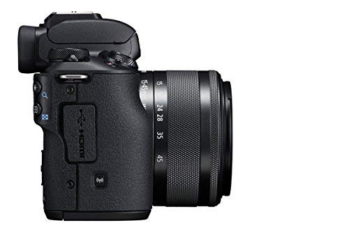Canon EOS M50 Compact System Camera and EF-M 15-45 mm f/3.5-6.3 IS STM Lens - Black (Renewed)