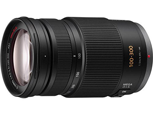 Panasonic LUMIX G Vario Lens, 100-300mm, F4.0-5.6 ASPH, Mirrorless Micro Four Thirds, MEGA Optical I.S, H-FS100300 (USA BLACK) (Renewed)