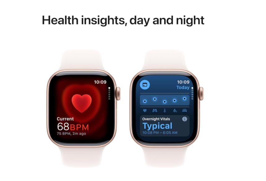 Apple Watch Series 10 [GPS, 42mm] - Rose Gold Aluminium Case with Light Blush Sport Loop (Renewed)