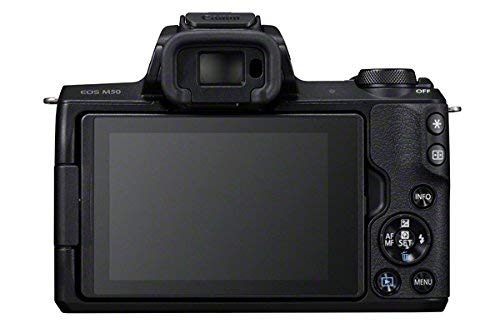Canon EOS M50 Compact System Camera and EF-M 15-45 mm f/3.5-6.3 IS STM Lens - Black (Renewed)