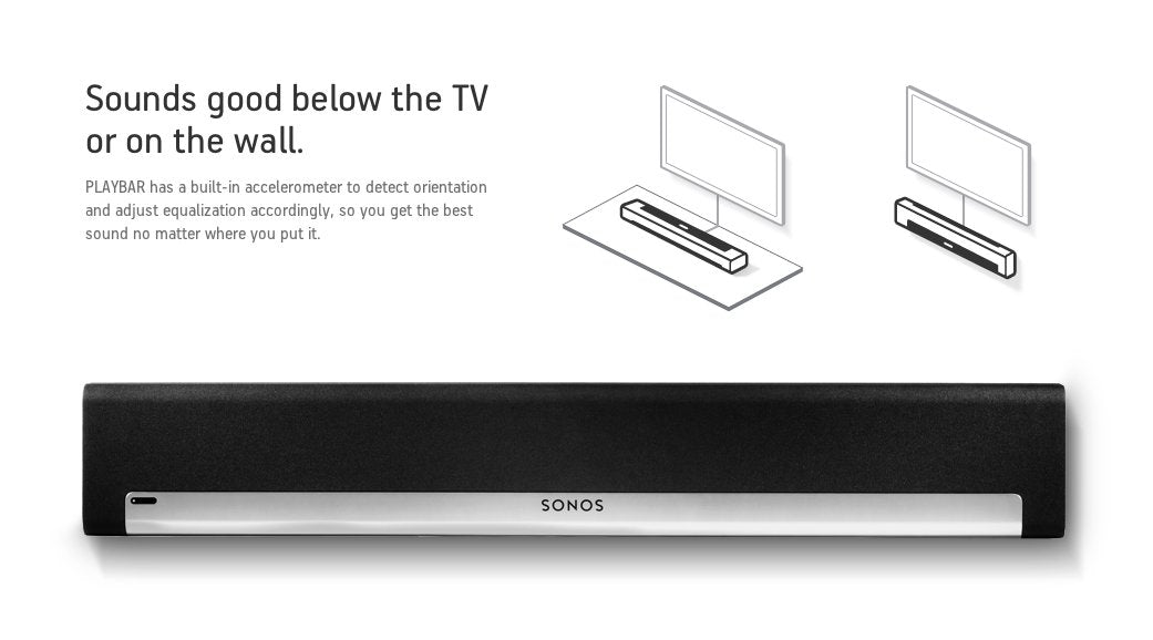 Sonos Playbar TV Soundbar/ Wireless Streaming TV and Music Speaker. Compatible with Alexa. (Renewed)
