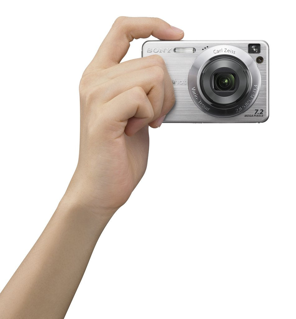 Sony CyberShot W110 Digital Camera - Silver 7.2 Megapixel 4x Optical Zoom 2.5-Inch LCD Silver (Renewed)