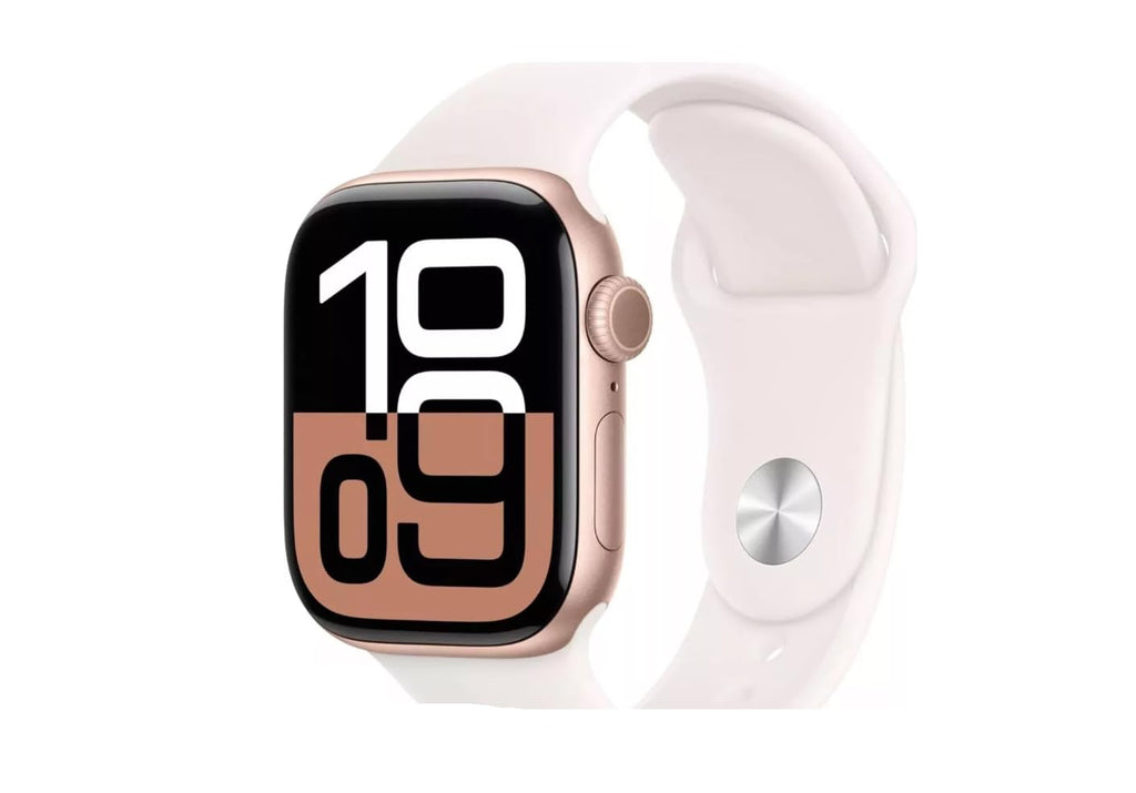 Apple Watch Series 10 [GPS, 42mm] - Rose Gold Aluminium Case with Light Blush Sport Loop (Renewed)