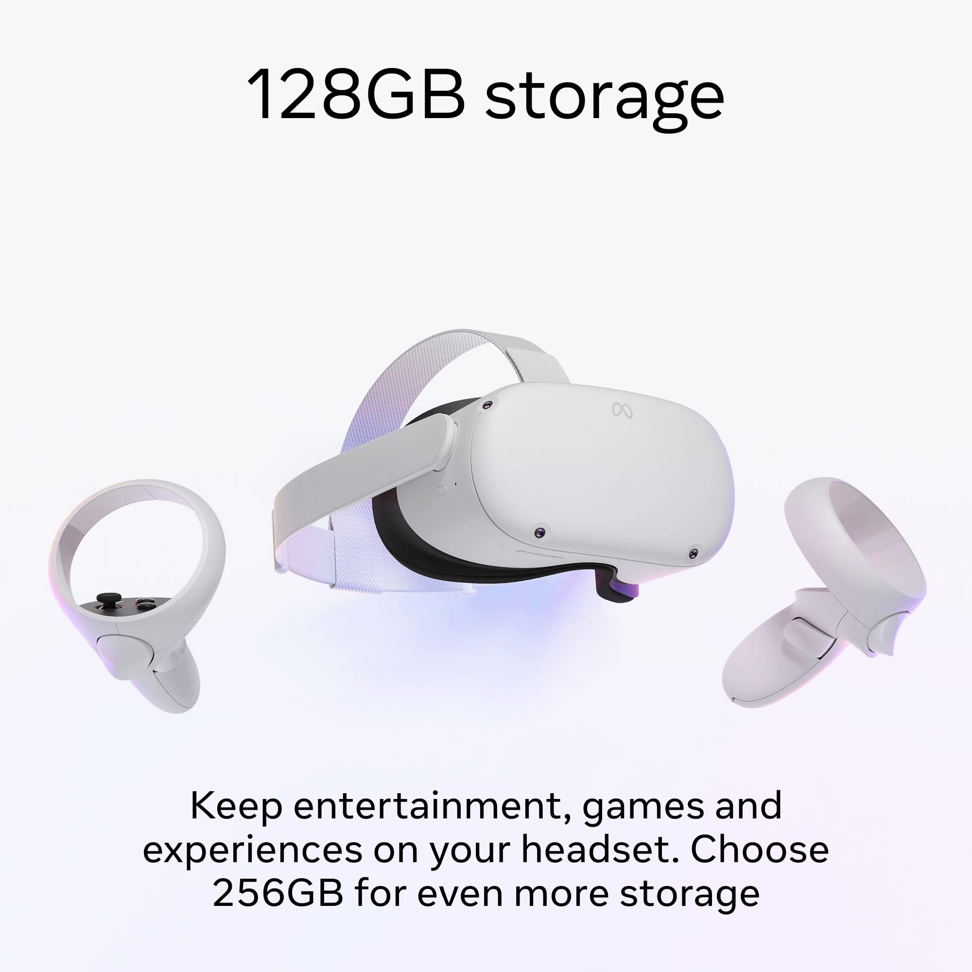 Meta Quest 2 — Advanced All-In-One Virtual Reality Headset — 128 GB (Renewed) White