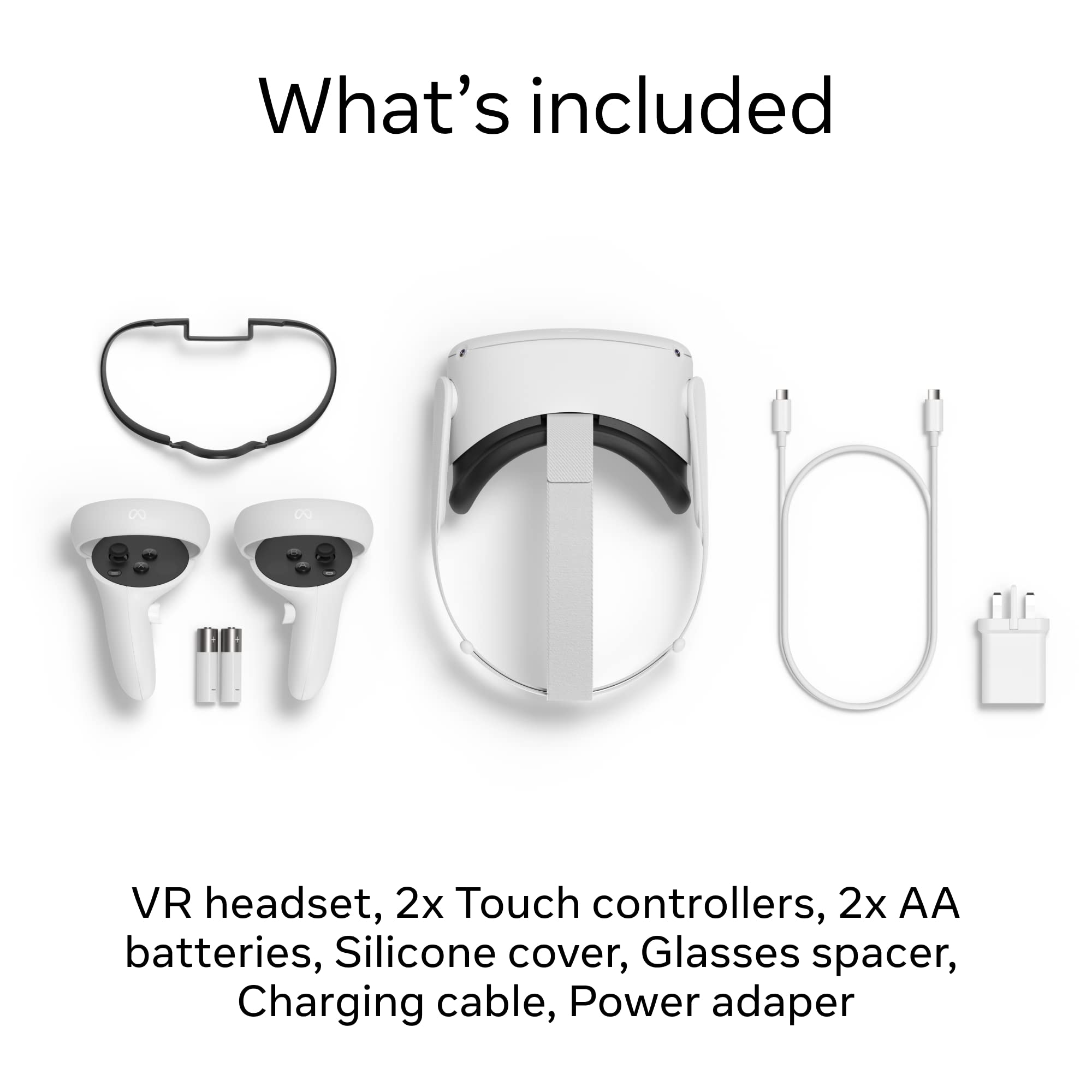 Meta Quest 2 — Advanced All-In-One Virtual Reality Headset — 128 GB (Renewed) White