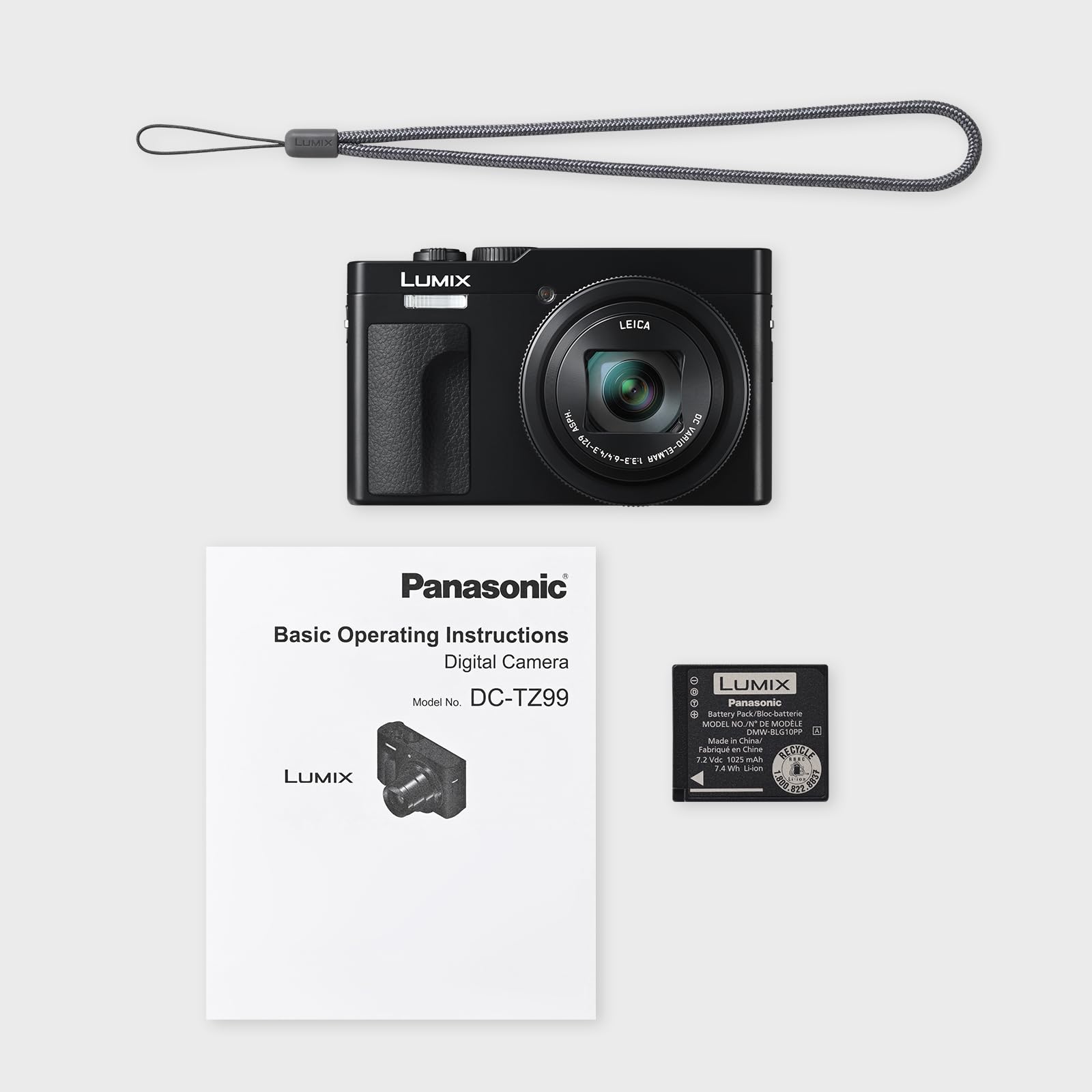 Panasonic Lumix DC-TZ99 Compact Travel Zoom Camera 20.3MP with 30x optical Zoom 4K 30p Video Wi-Fi Bluetooth Black (Renewed)