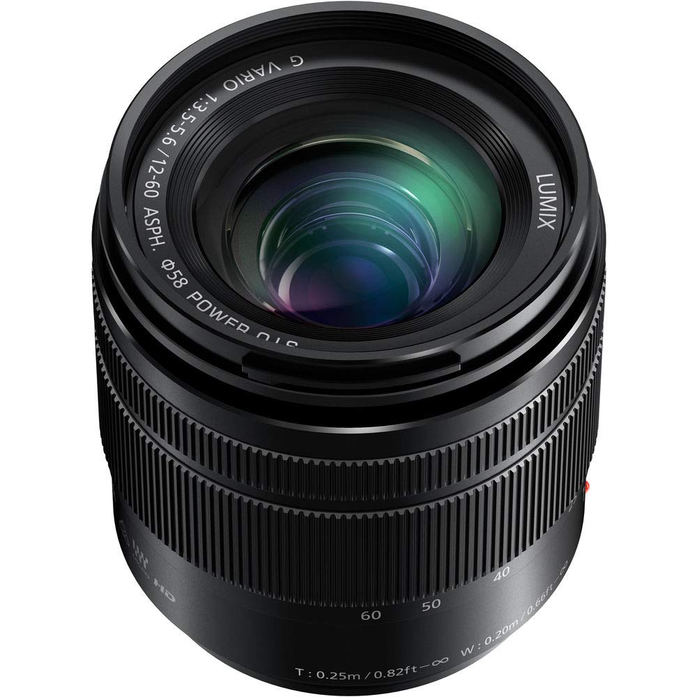 Panasonic Lumix G Vario 12-60mm f/3.5-5.6 ASPH. Power O.I.S. Lens with Pro Filter (Renewed)