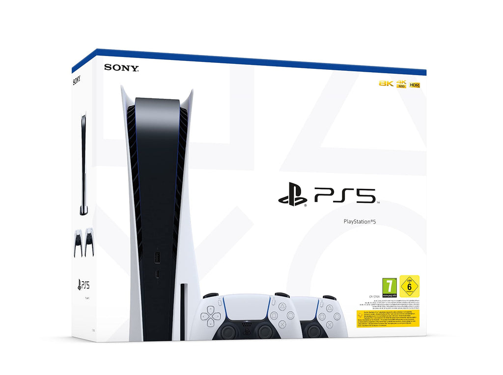 Sony PlayStation 5 Standard Disc Edition Console + Extra Controller (Renewed)