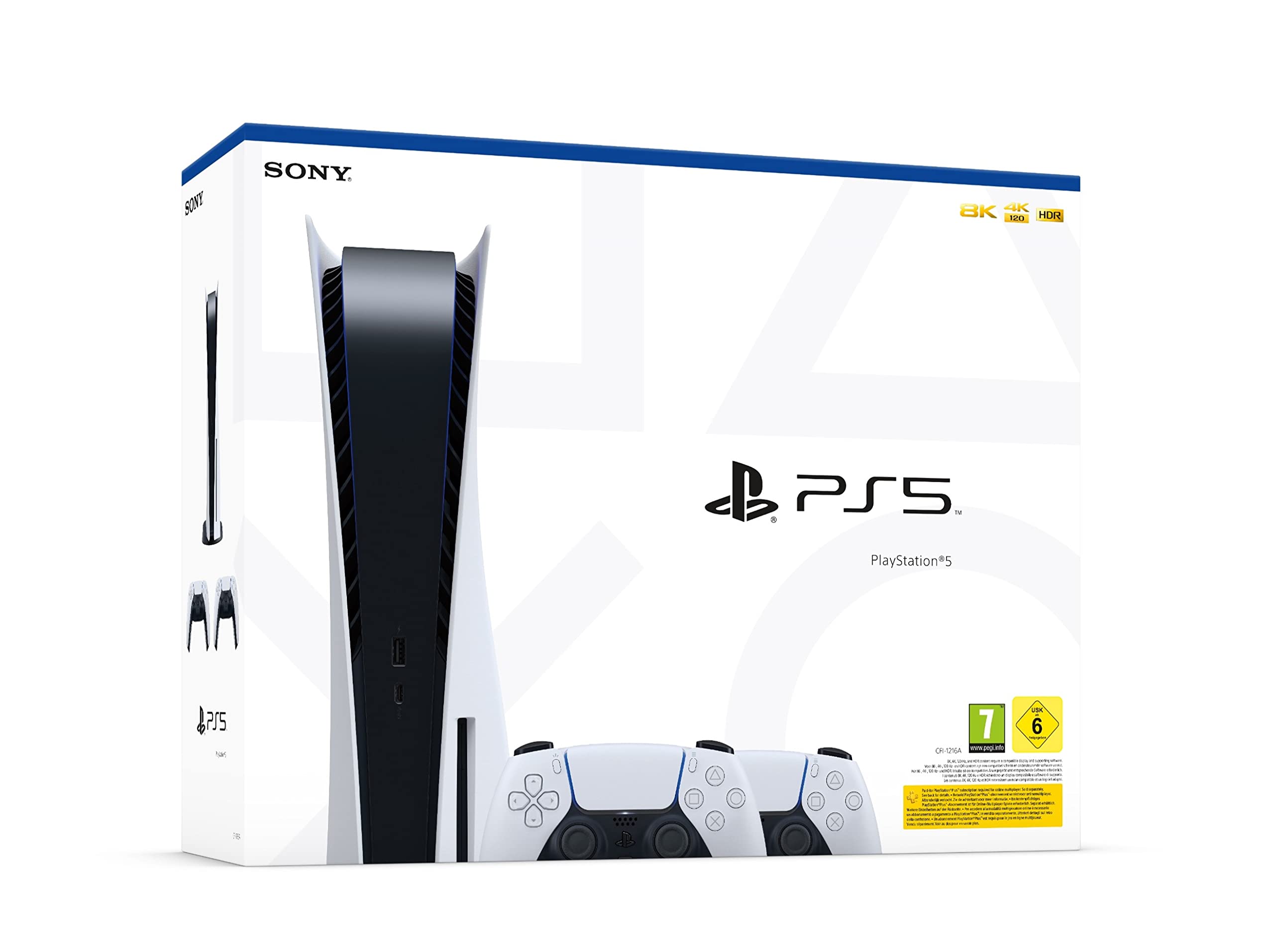 Sony PlayStation 5 Standard Disc Edition Console + Extra Controller (Renewed)