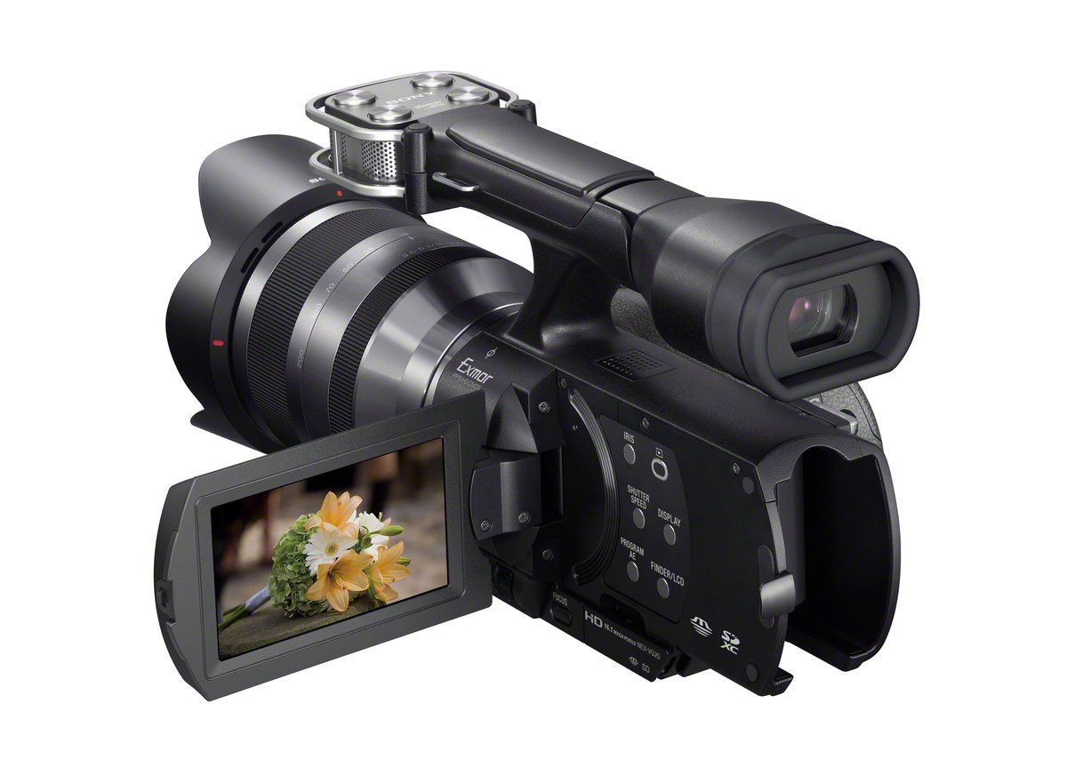 Sony NEX-VG20 Handycam E-Mount Camcorder 16.1 Megapixel with 18-200mm Interchangeable Lens CMOS Sensor AVCHD Quality 3-Inch Screen Black (Renewed)