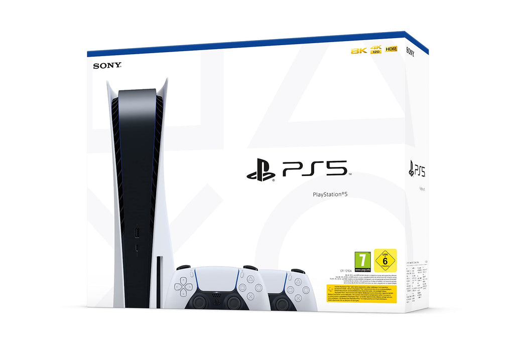 Sony PlayStation 5 Standard Disc Edition Console + Extra Controller (Renewed)