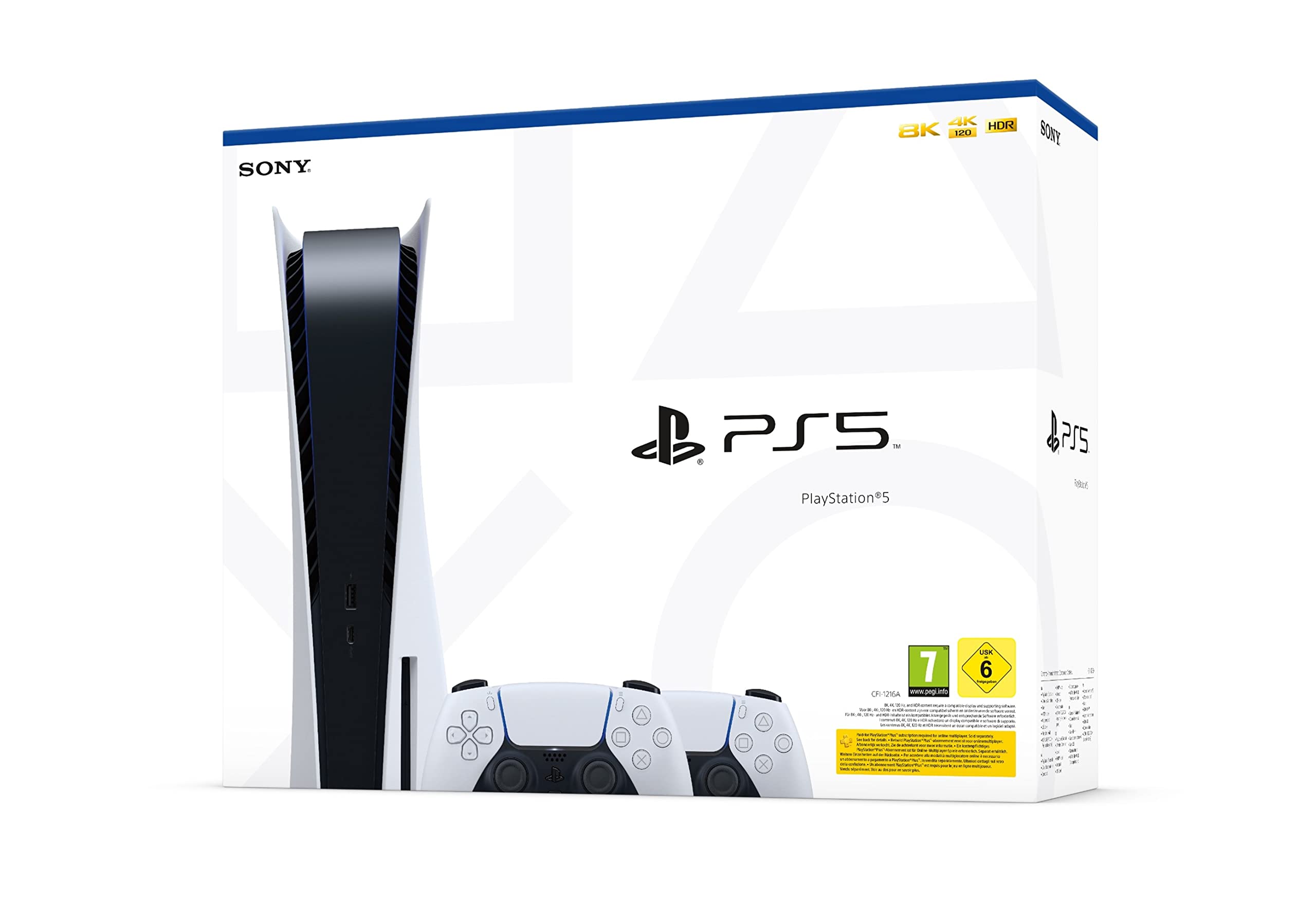 Sony PlayStation 5 Standard Disc Edition Console + Extra Controller (Renewed)