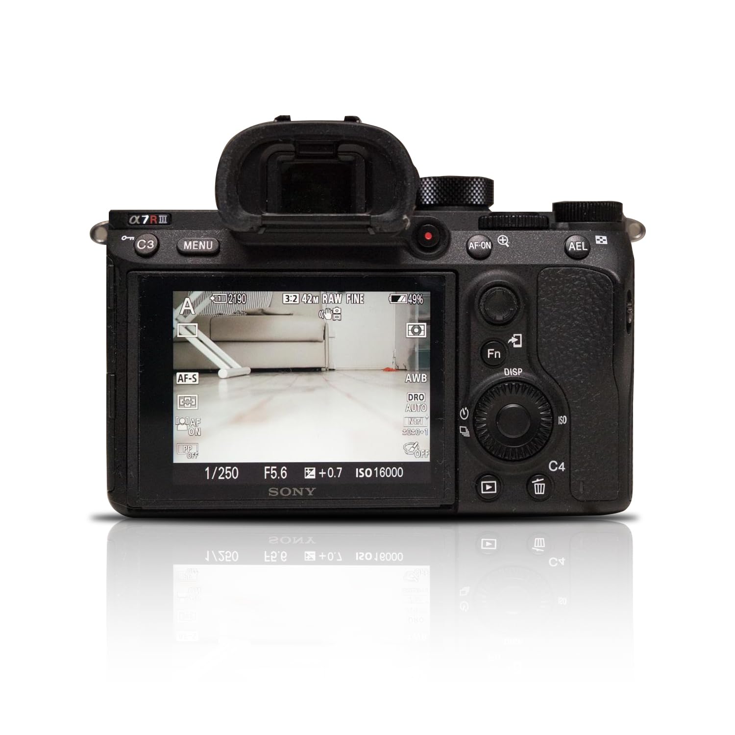 Sony Alpha 7R III Mirrorless Camera with 42.4MP Full-Frame High Resolution Sensor, Camera with Front End LSI Image Processor, 4K HDR Video and 3" LCD Black (Renewed)