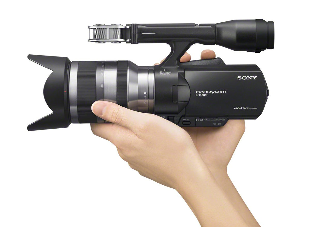 Sony NEX-VG20 Handycam E-Mount Camcorder 16.1 Megapixel with 18-200mm Interchangeable Lens CMOS Sensor AVCHD Quality 3-Inch Screen Black (Renewed)
