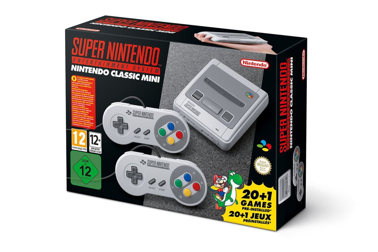 Nintendo Classic Mini Console: Super Nintendo Entertainment System (SNES) – Pre-Installed with 21 Classic Games (Renewed)