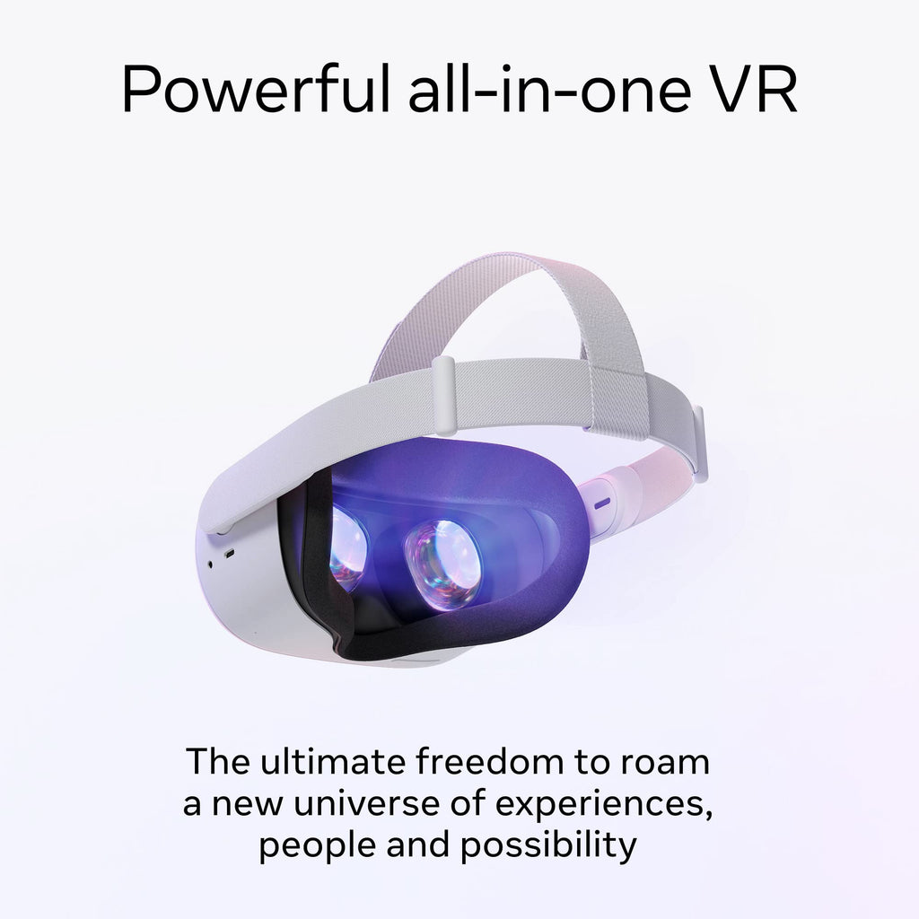 Meta Quest 2 — Advanced All-In-One Virtual Reality Headset — 128 GB (Renewed) White