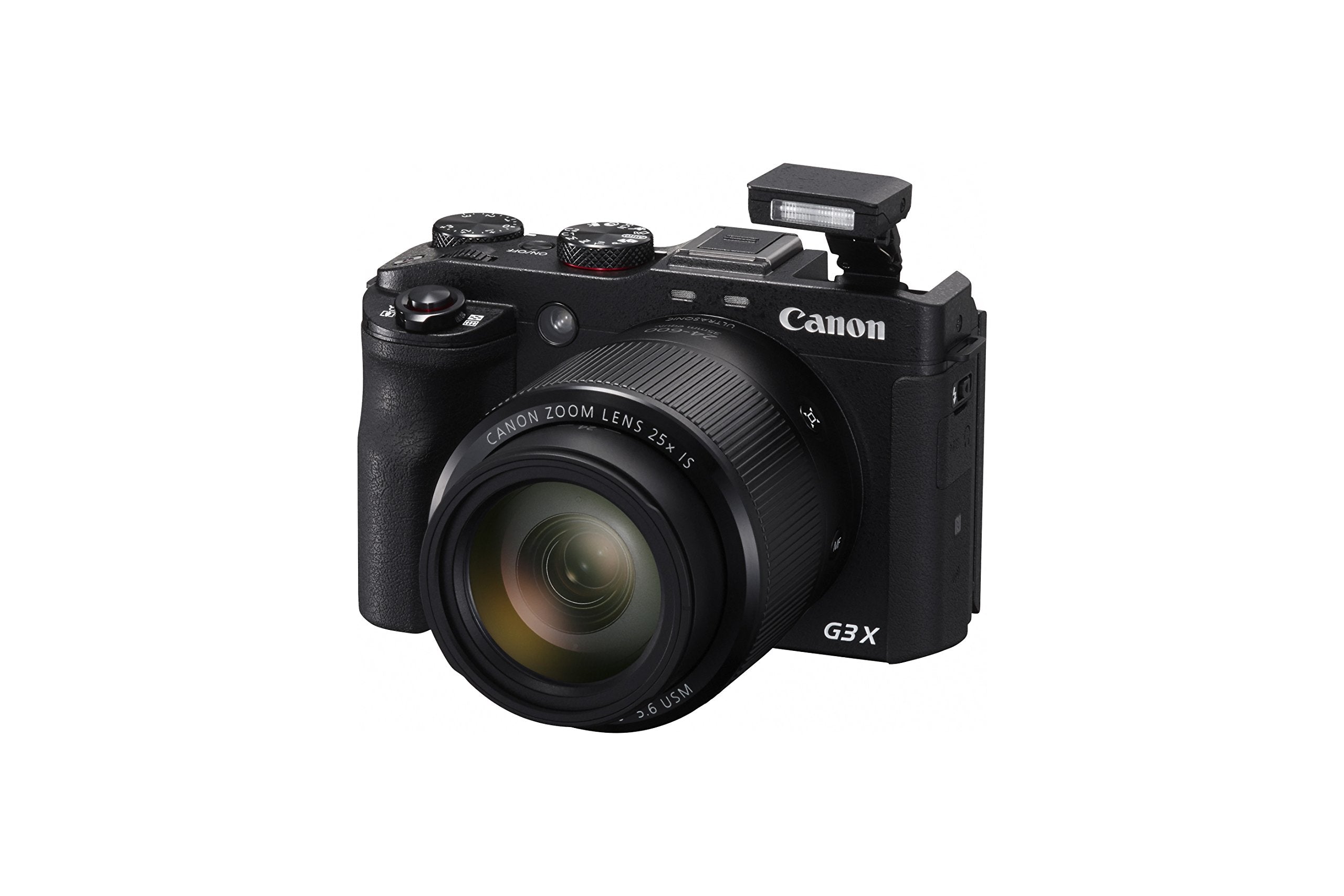 Canon PowerShot G3 X Compact Digital Camera 1-Inch Sensor 20.2 Megapixel with 25x Optical Zoom Full HD Black (Renewed)