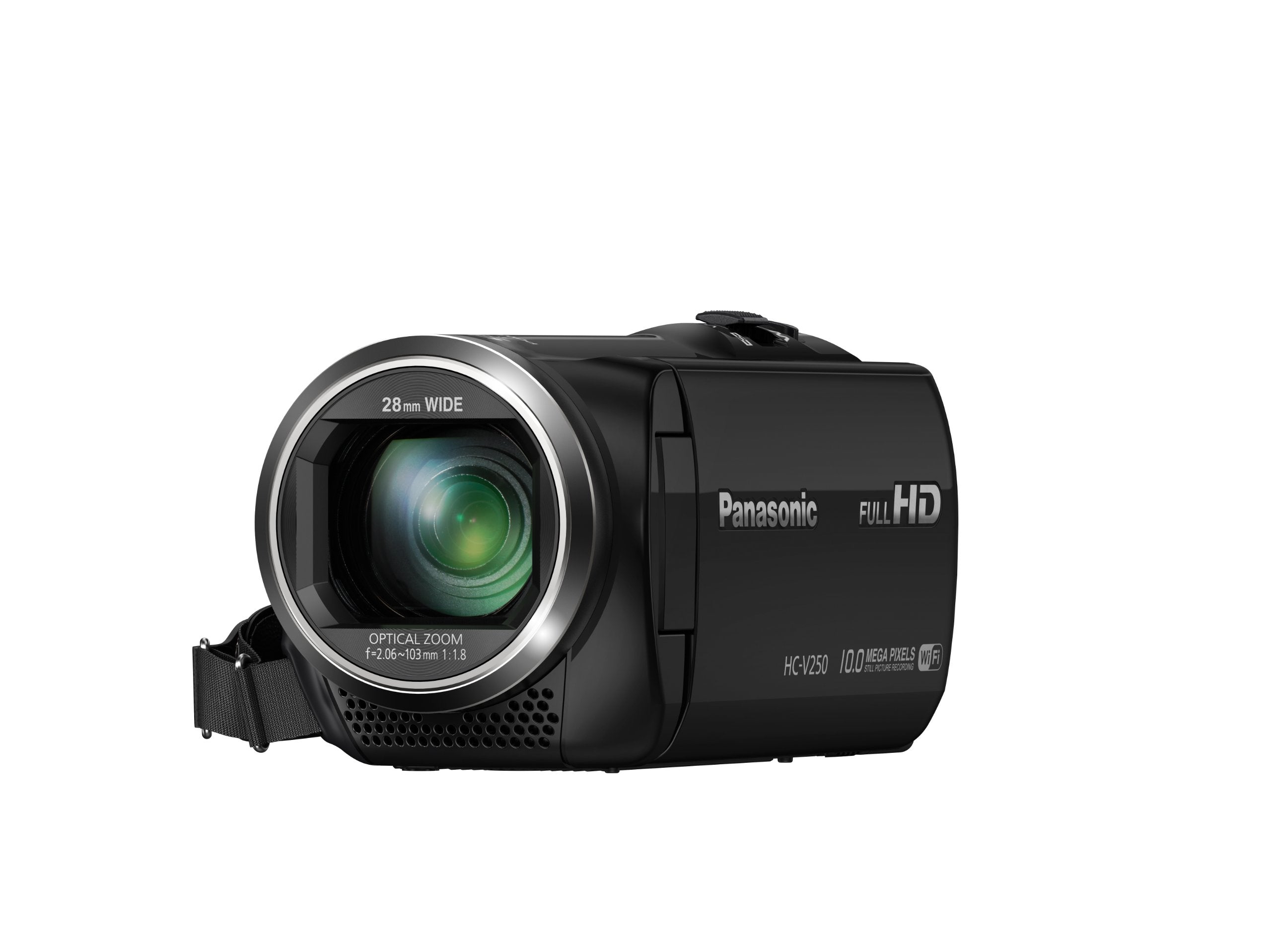 Panasonic HC-V250EB-K Full HD Camcorder - Black (90x Intelligent Zoom, Power OIS, Wi-Fi, NFC) (New for 2014) (Renewed)