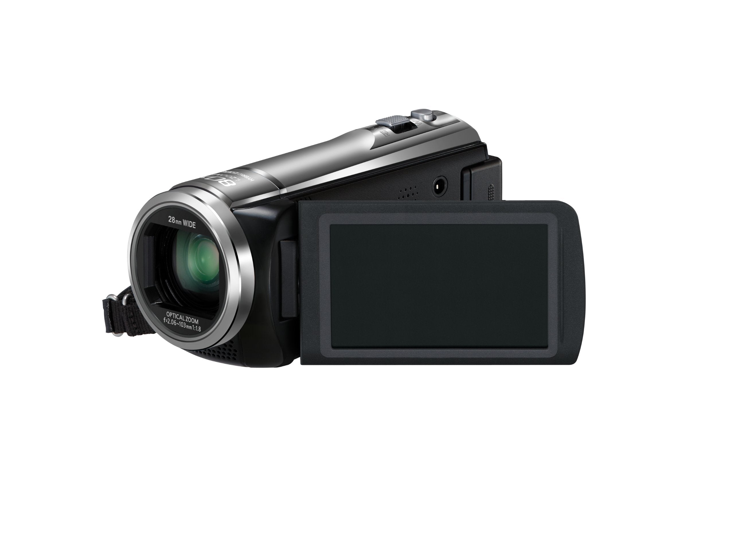 Panasonic HC-V510 Camcorder 1080p Video Capture 5x Optical Zoom 80x Intelligent Zoom 7.5-Inch Screen Black (Renewed)