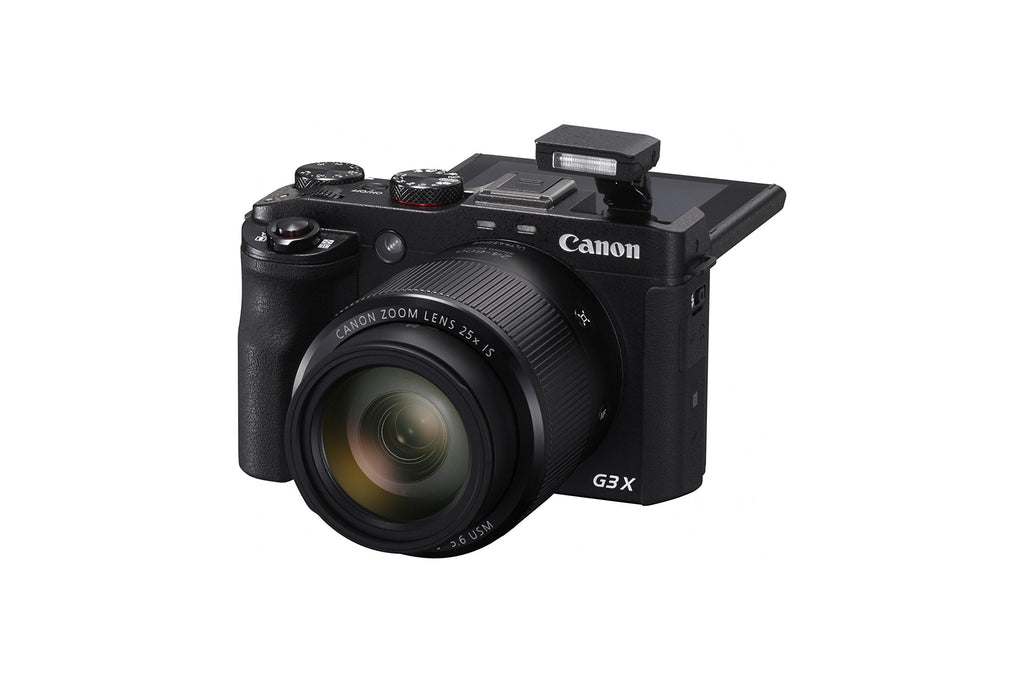 Canon PowerShot G3 X Compact Digital Camera 1-Inch Sensor 20.2 Megapixel with 25x Optical Zoom Full HD Black (Renewed)