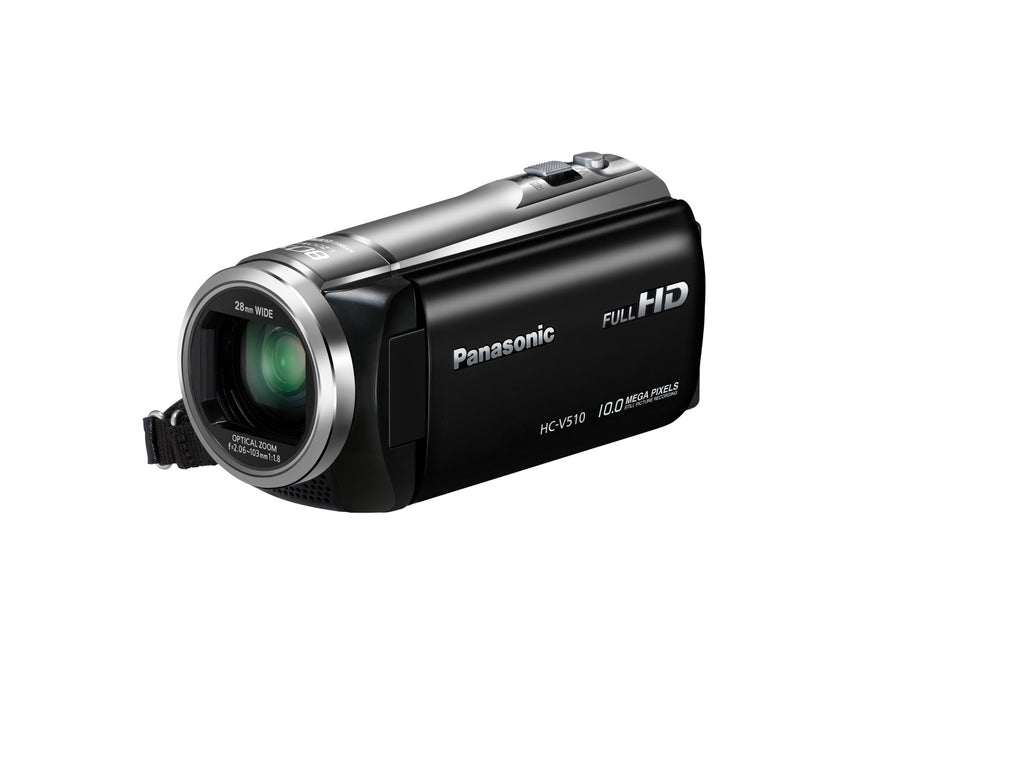 Panasonic HC-V510 Camcorder 1080p Video Capture 5x Optical Zoom 80x Intelligent Zoom 7.5-Inch Screen Black (Renewed)