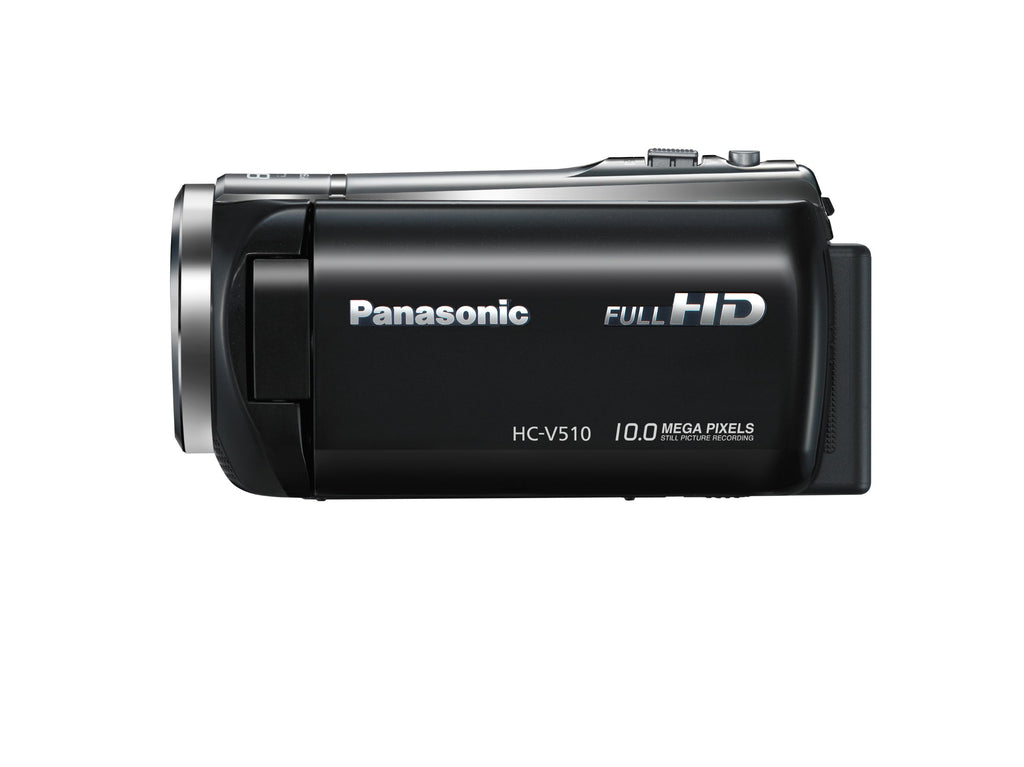 Panasonic HC-V510 Camcorder 1080p Video Capture 5x Optical Zoom 80x Intelligent Zoom 7.5-Inch Screen Black (Renewed)