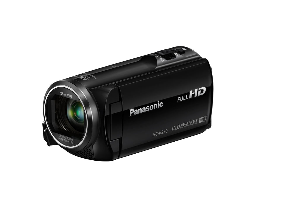 Panasonic HC-V250EB-K Full HD Camcorder - Black (90x Intelligent Zoom, Power OIS, Wi-Fi, NFC) (New for 2014) (Renewed)