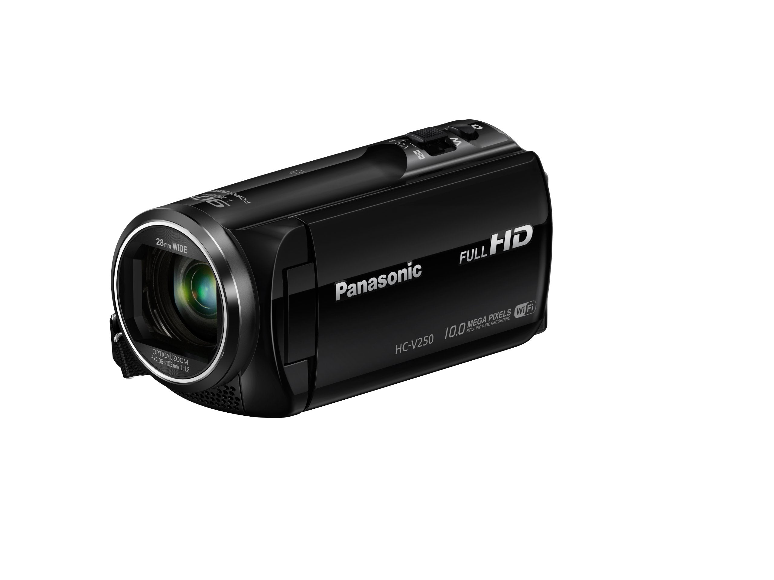 Panasonic HC-V250EB-K Full HD Camcorder - Black (90x Intelligent Zoom, Power OIS, Wi-Fi, NFC) (New for 2014) (Renewed)