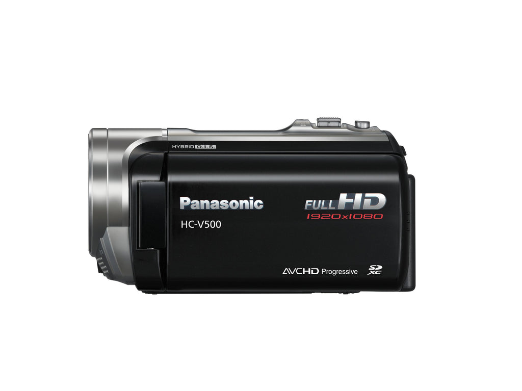 Panasonic HC-V500 Camcorder Full HD 1080/50P/50I Long telefoto and 50X intelligent Zoom Hybrid O.I.S. Optical image stabiliser -3.0-Inch LCD Black (Renewed)