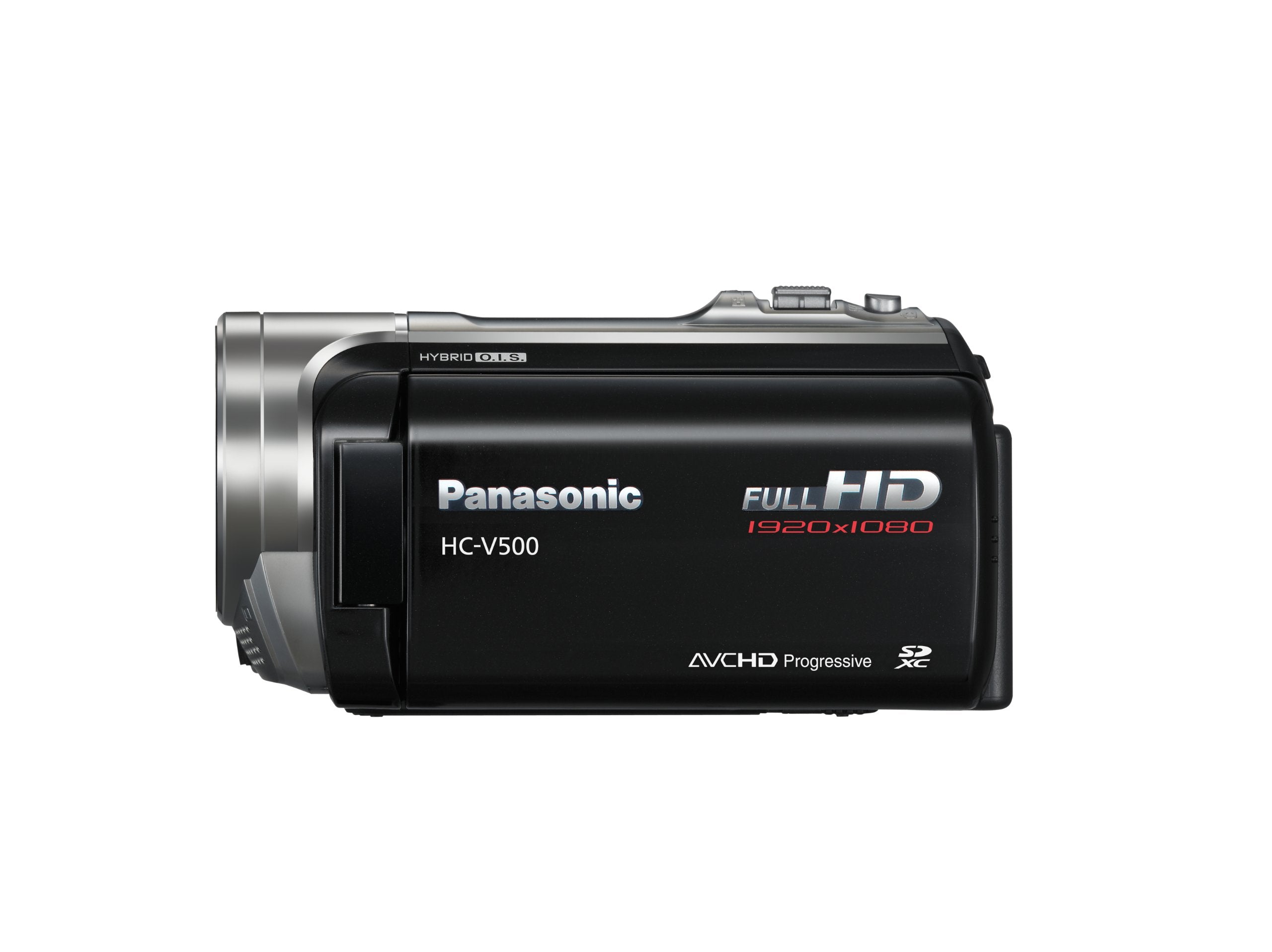 Panasonic HC-V500 Camcorder Full HD 1080/50P/50I Long telefoto and 50X intelligent Zoom Hybrid O.I.S. Optical image stabiliser -3.0-Inch LCD Black (Renewed)