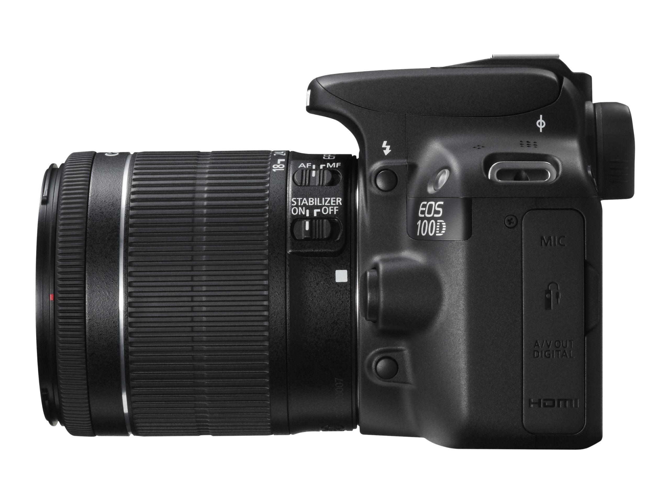 Canon EOS 100D Digital SLR Camera (EF-S 18-55 mm f/3.5-5.6 IS STM Lens, 18 MP, CMOS Sensor, 3 inch LCD) (Renewed)