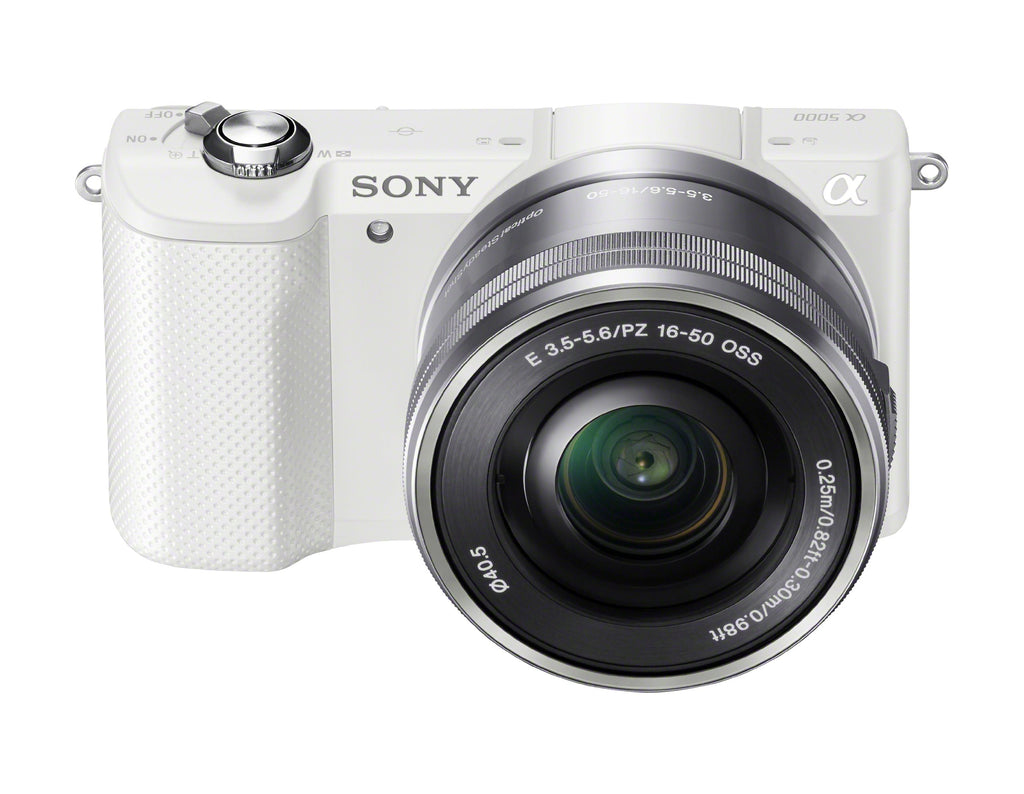 Sony Alpha a5000 Mirrorless Digital Camera with 16-50mm OSS Lens White (Renewed)