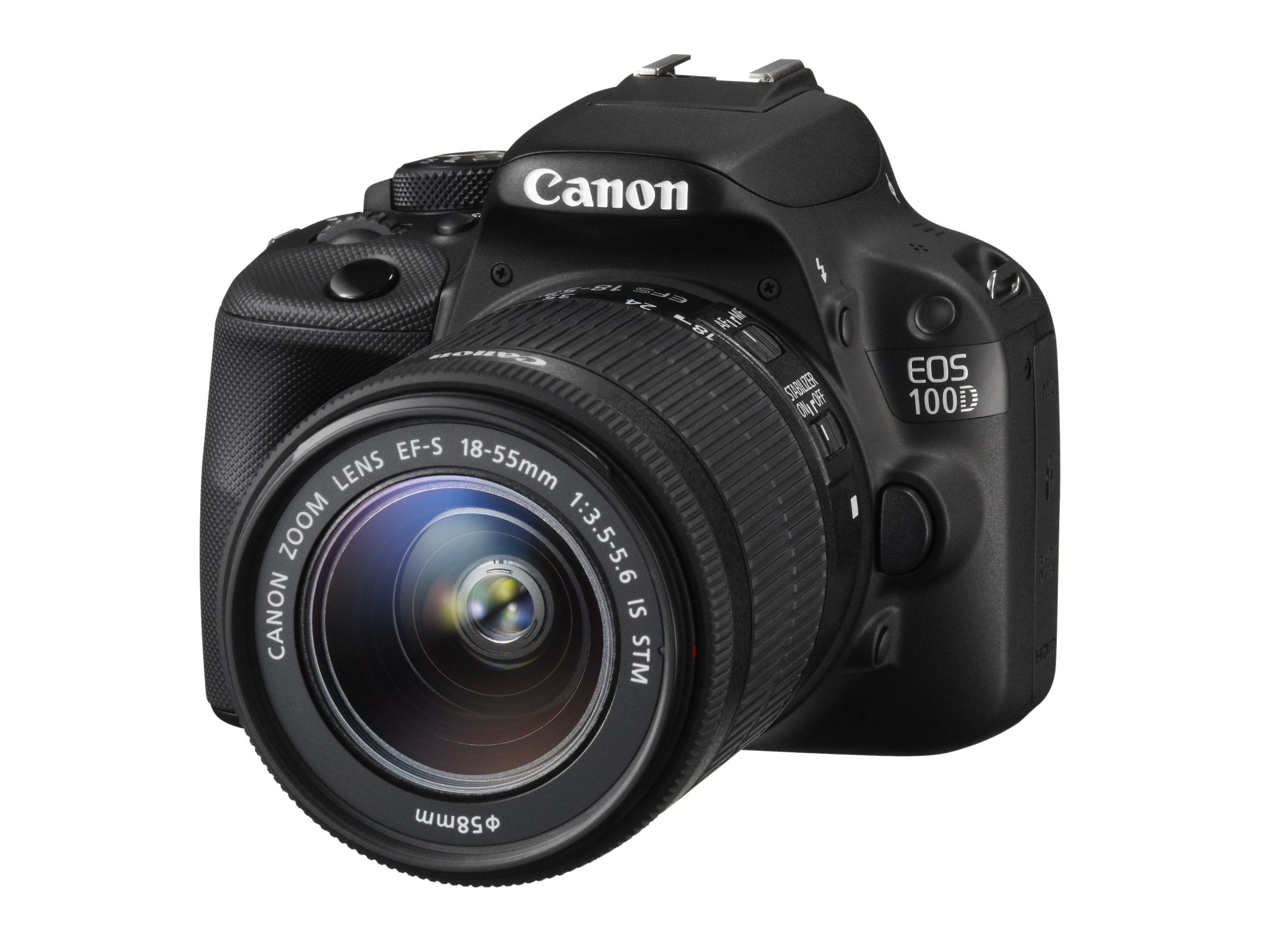 Canon EOS 100D Digital SLR Camera (EF-S 18-55 mm f/3.5-5.6 IS STM Lens, 18 MP, CMOS Sensor, 3 inch LCD) (Renewed)