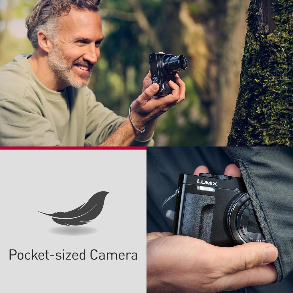 Panasonic Lumix DC-TZ99 Compact Travel Zoom Camera 20.3MP with 30x optical Zoom 4K 30p Video Wi-Fi Bluetooth Black (Renewed)