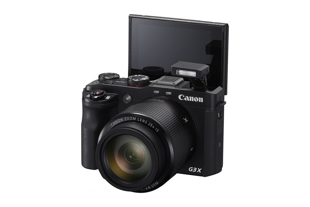 Canon PowerShot G3 X Compact Digital Camera 1-Inch Sensor 20.2 Megapixel with 25x Optical Zoom Full HD Black (Renewed)