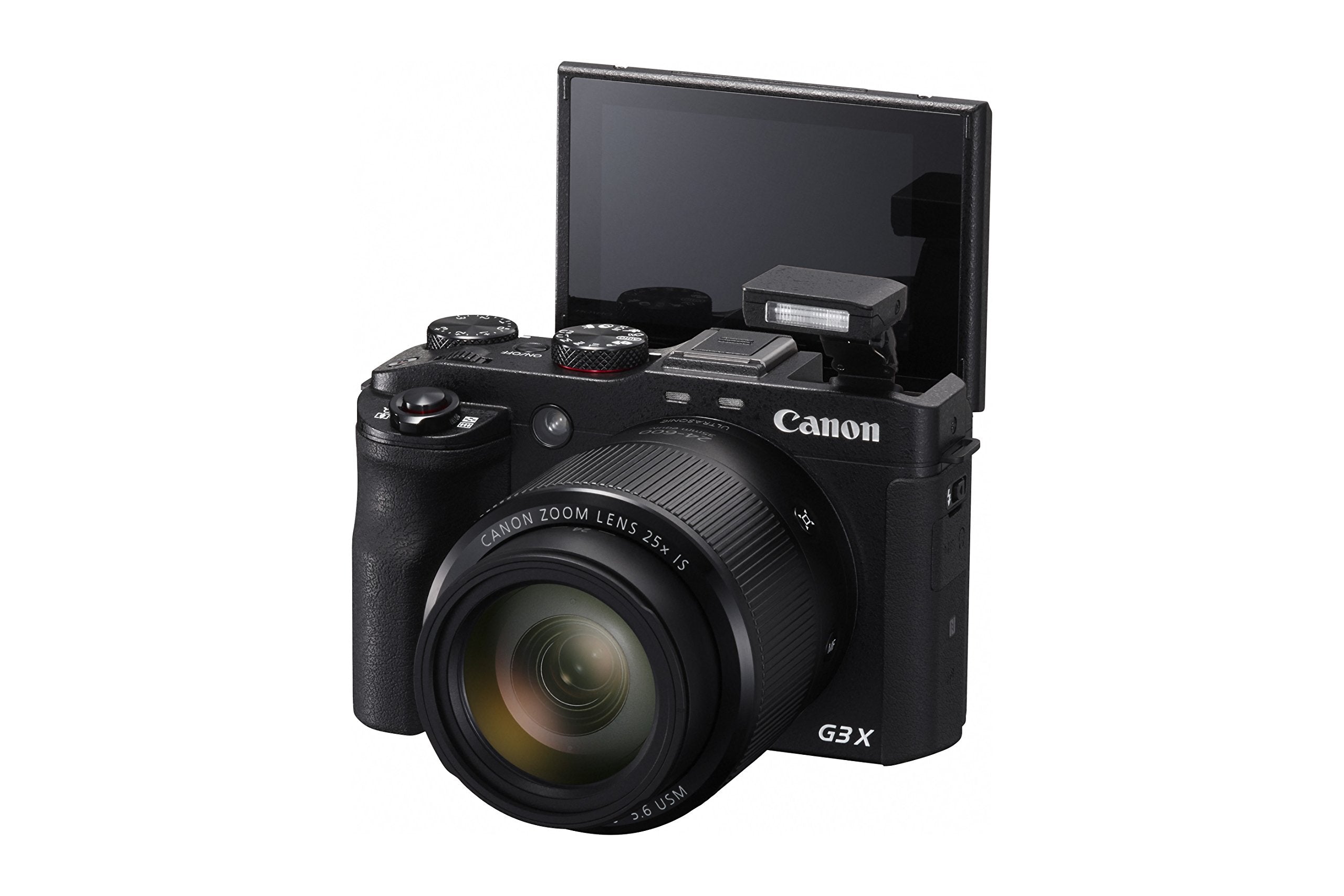 Canon PowerShot G3 X Compact Digital Camera 1-Inch Sensor 20.2 Megapixel with 25x Optical Zoom Full HD Black (Renewed)