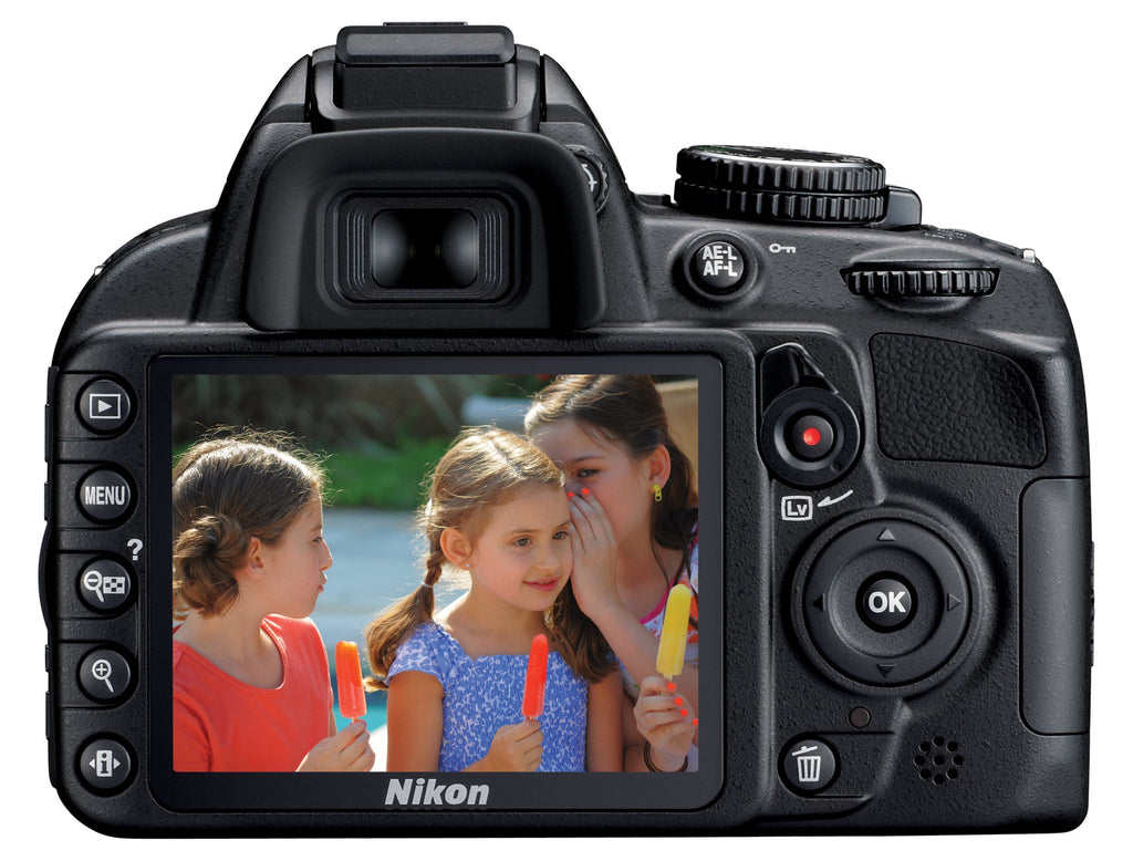 Nikon D3100 Digital SLR Camera with 18-55mm VR Lens Kit (14.2MP) 3 inch LCD (Renewed)
